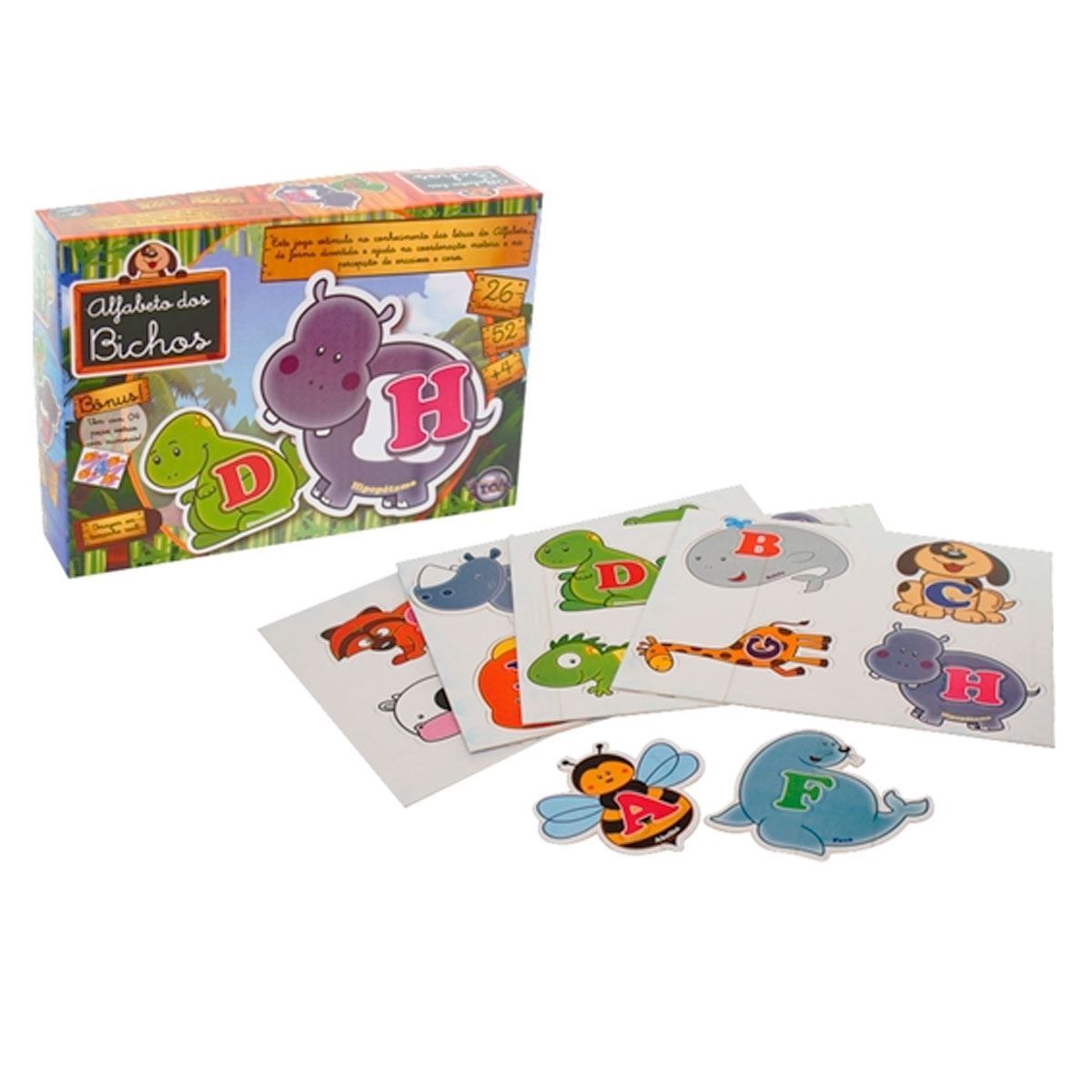 Conjunto 26 Quebra-Cabeças Alfabeto dos Bichos Toia - DIVERSOS