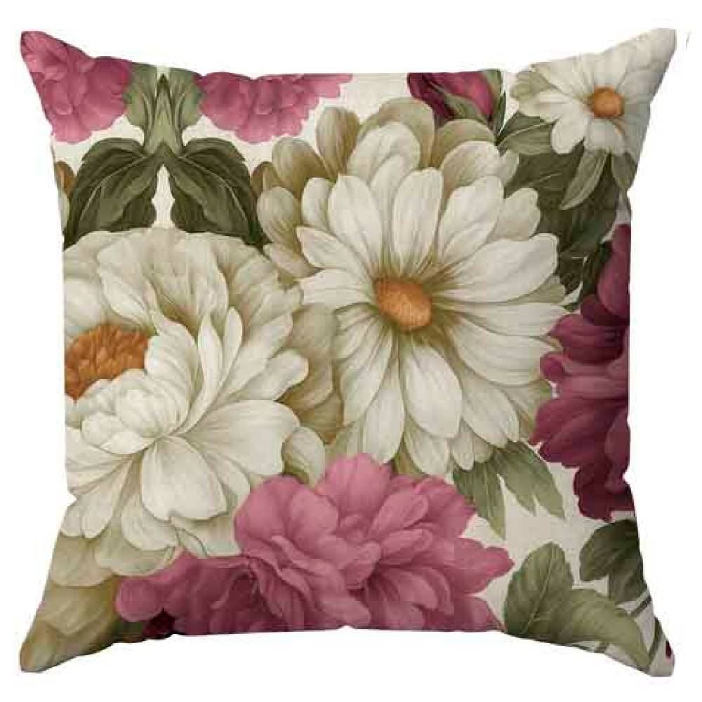 Almofada Decorativa 45X45 cm Estampada Havan Casa - Floral Fúcsia