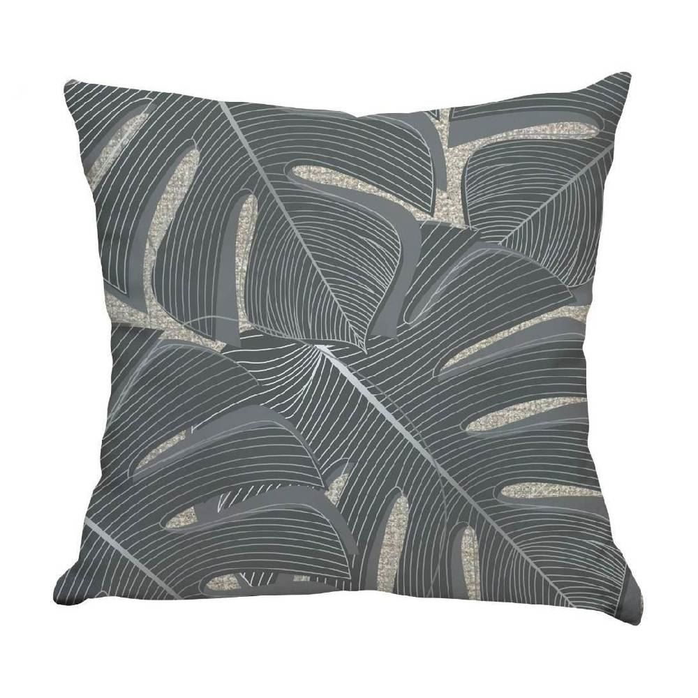 Almofada Decorativa Estampada Naturalle Havan Casa - Folhas Cinza