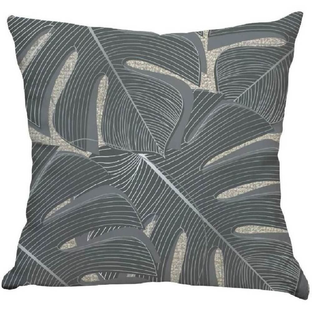 Almofada Decorativa Estampada Naturalle Havan Casa - Folhas Cinza