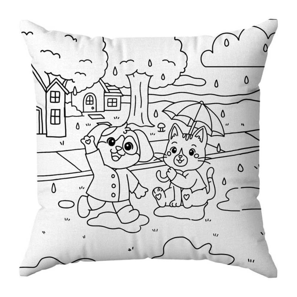 Almofada Decorativa Infantil Para Colorir 38X38 Cm Havan Casa - Pet Para Colorir