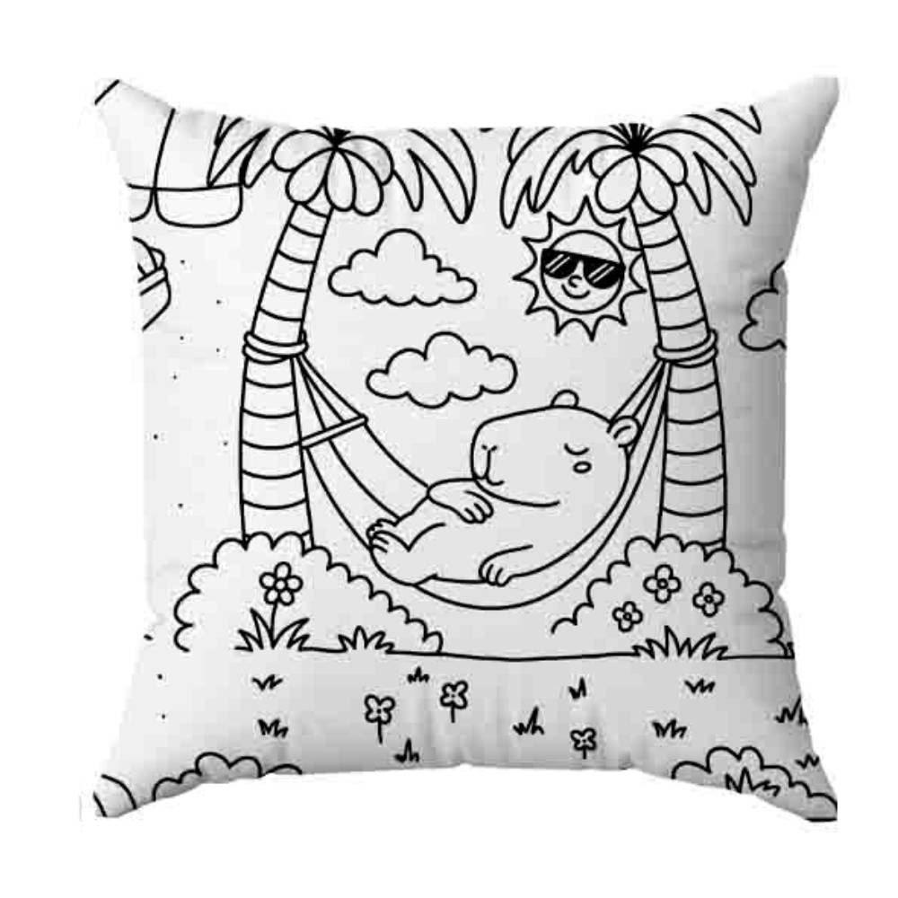 Almofada Decorativa Infantil Para Colorir 38X38 Cm Havan Casa - Praia