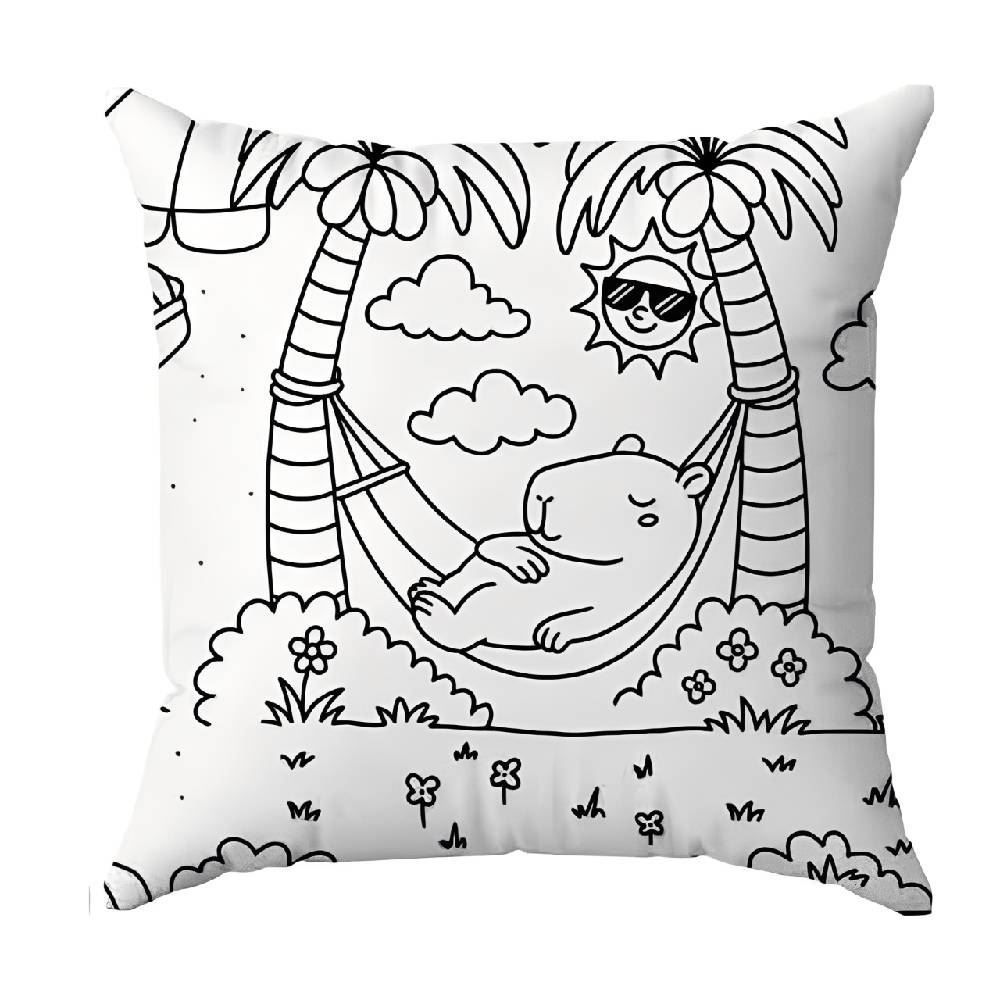 Almofada Decorativa Infantil para Colorir 38X38 cm Havan Casa - Praia