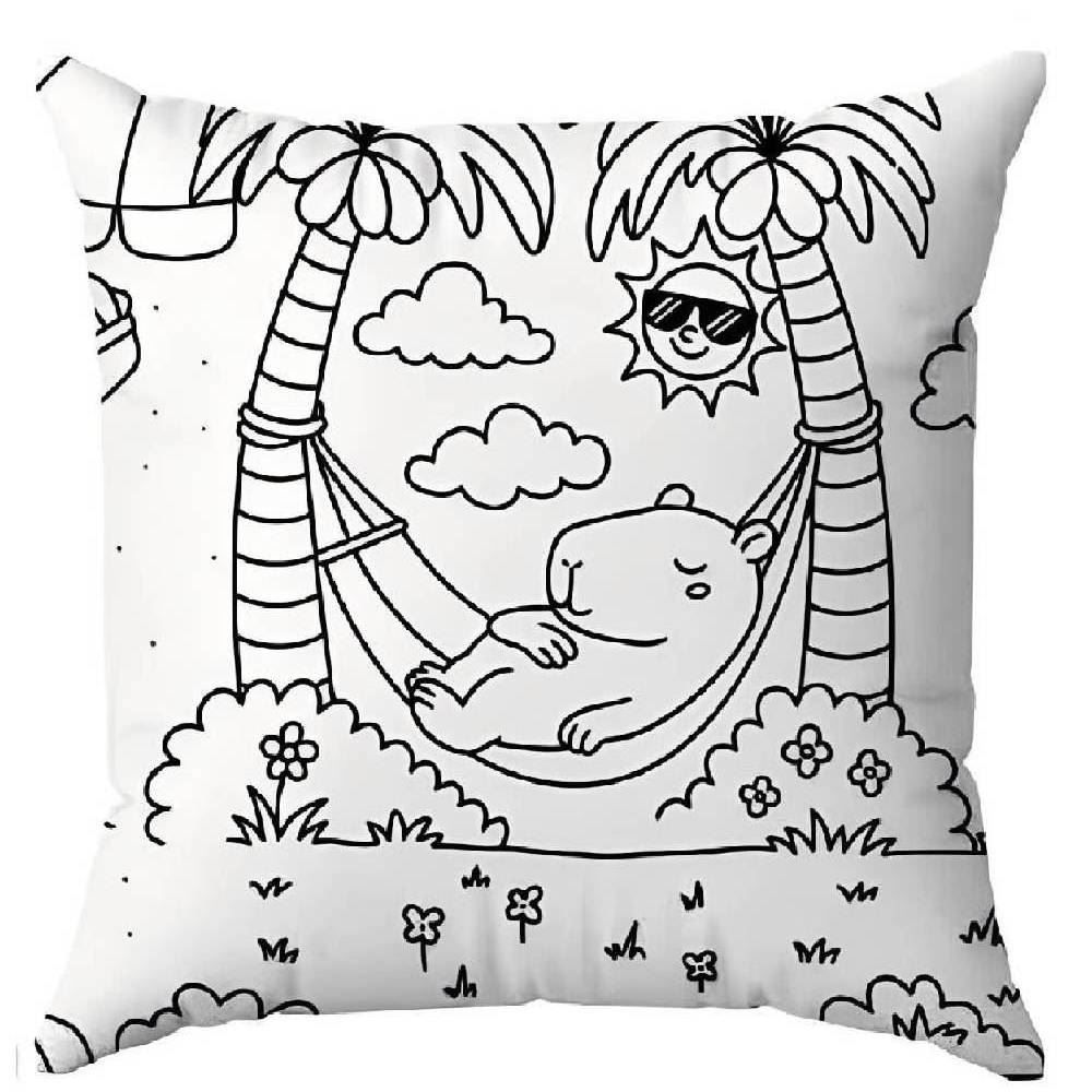 Almofada Decorativa Infantil para Colorir 38X38 cm Havan Casa - Praia