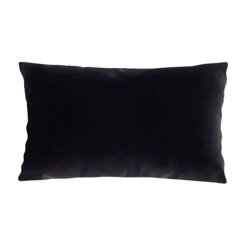 Almofada para Sofá 30X50 cm Veludo Italiano Havan Casa - Preto