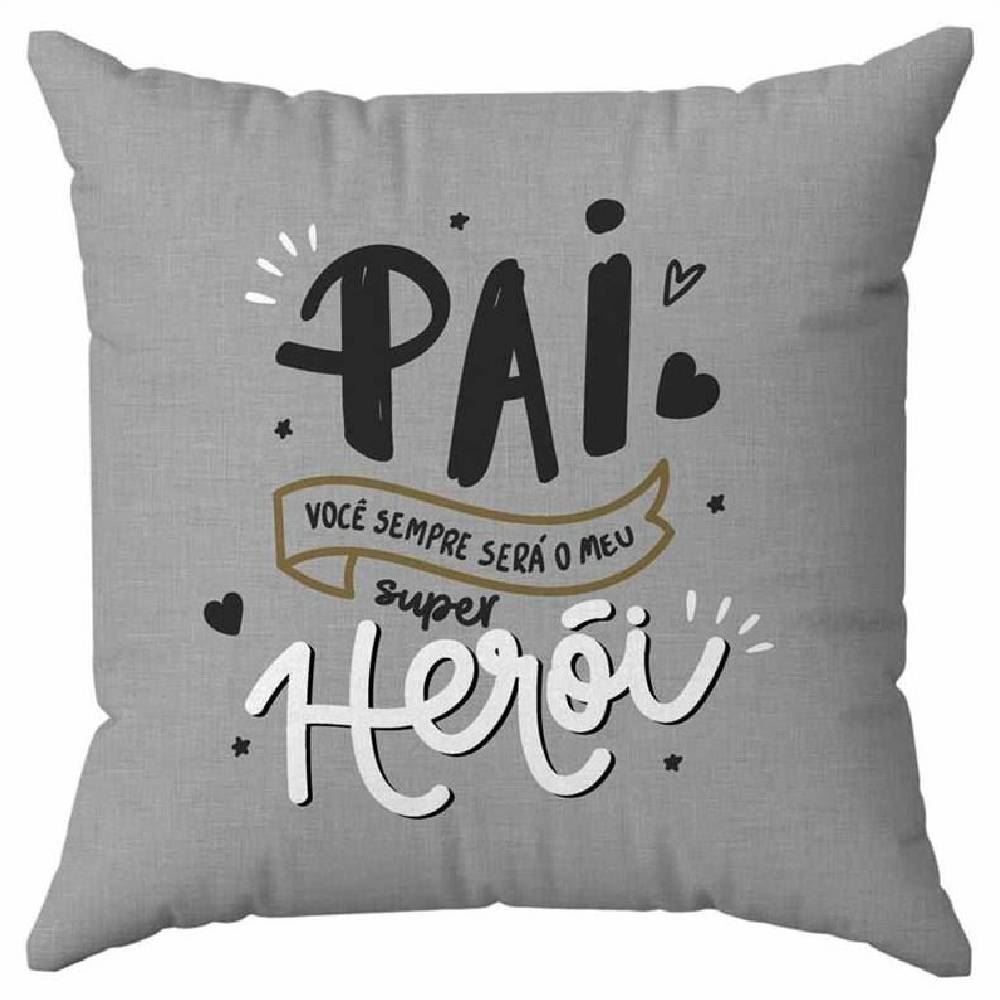 Almofada Decorativa 45X45 cm Dia dos Pais Havan Casa - Pai Herói 