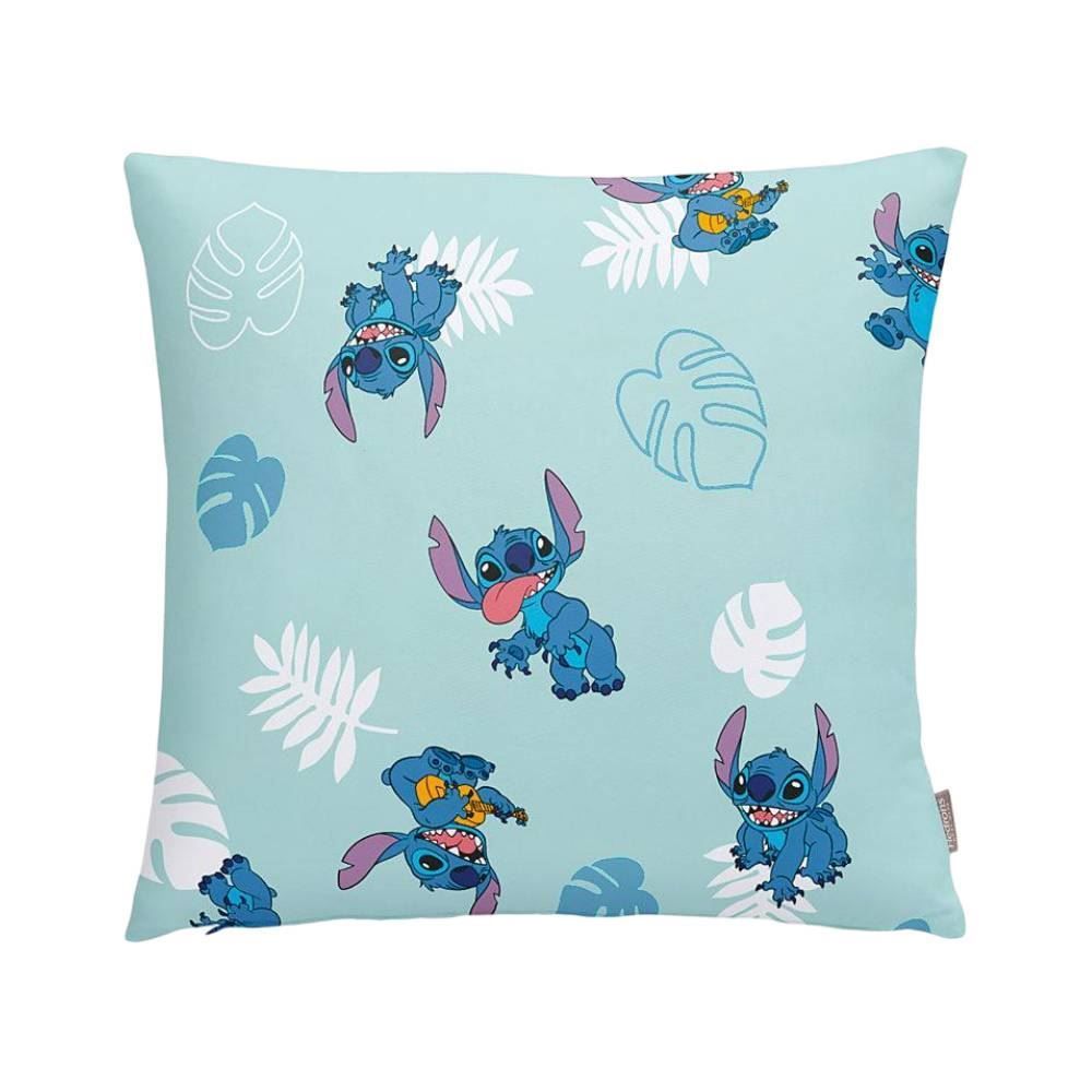 Almofada Estampada 43X43cm Disney Hedrons - Stitch Folhas