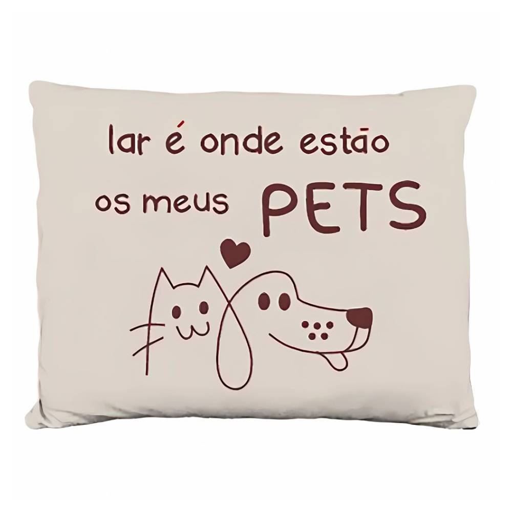 Almofada Funny 35X45 Cm Animais Havan Casa - Bege Pets