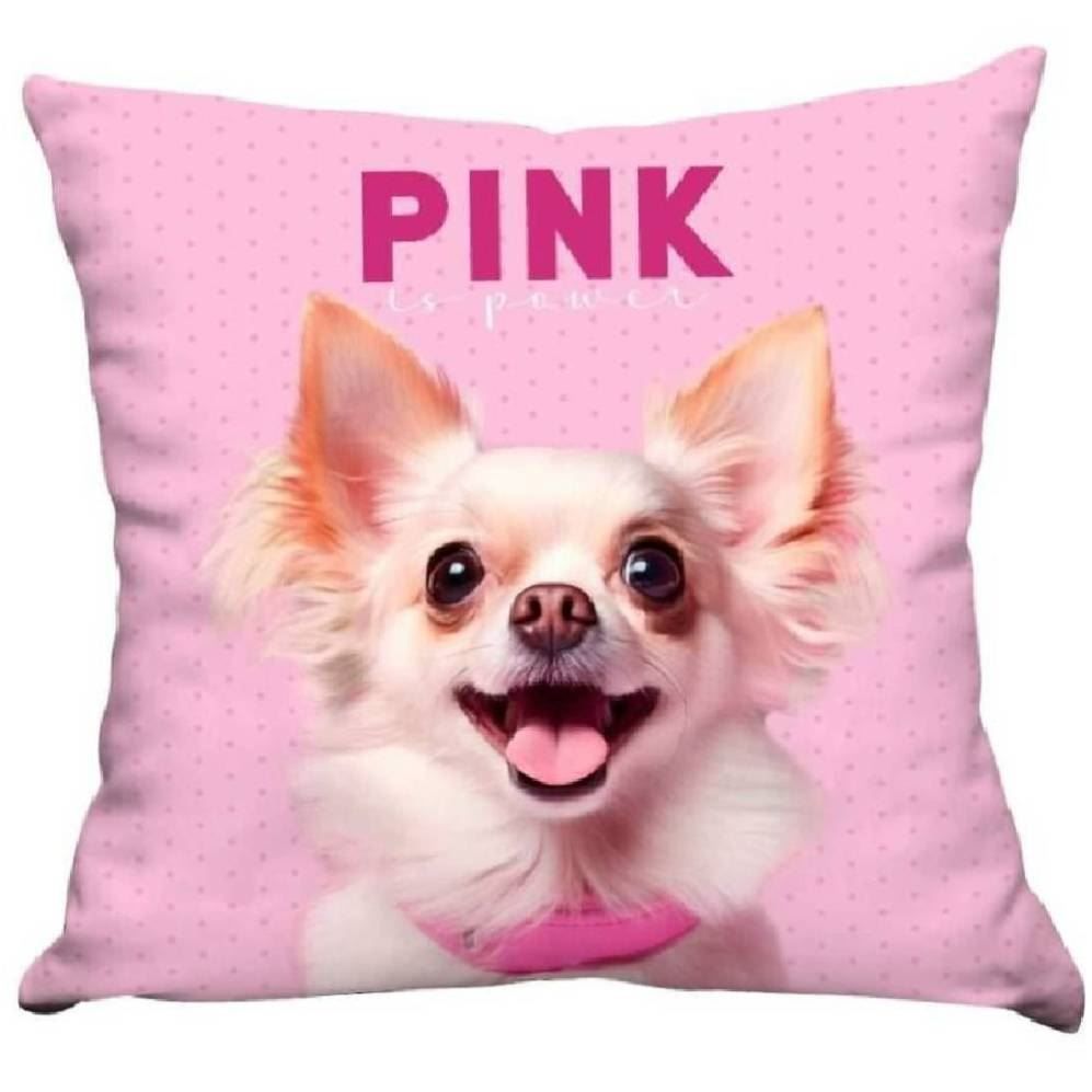 Almofada Decorativa 43X43 cm Pets Havan Casa - Chiuaua Rosa