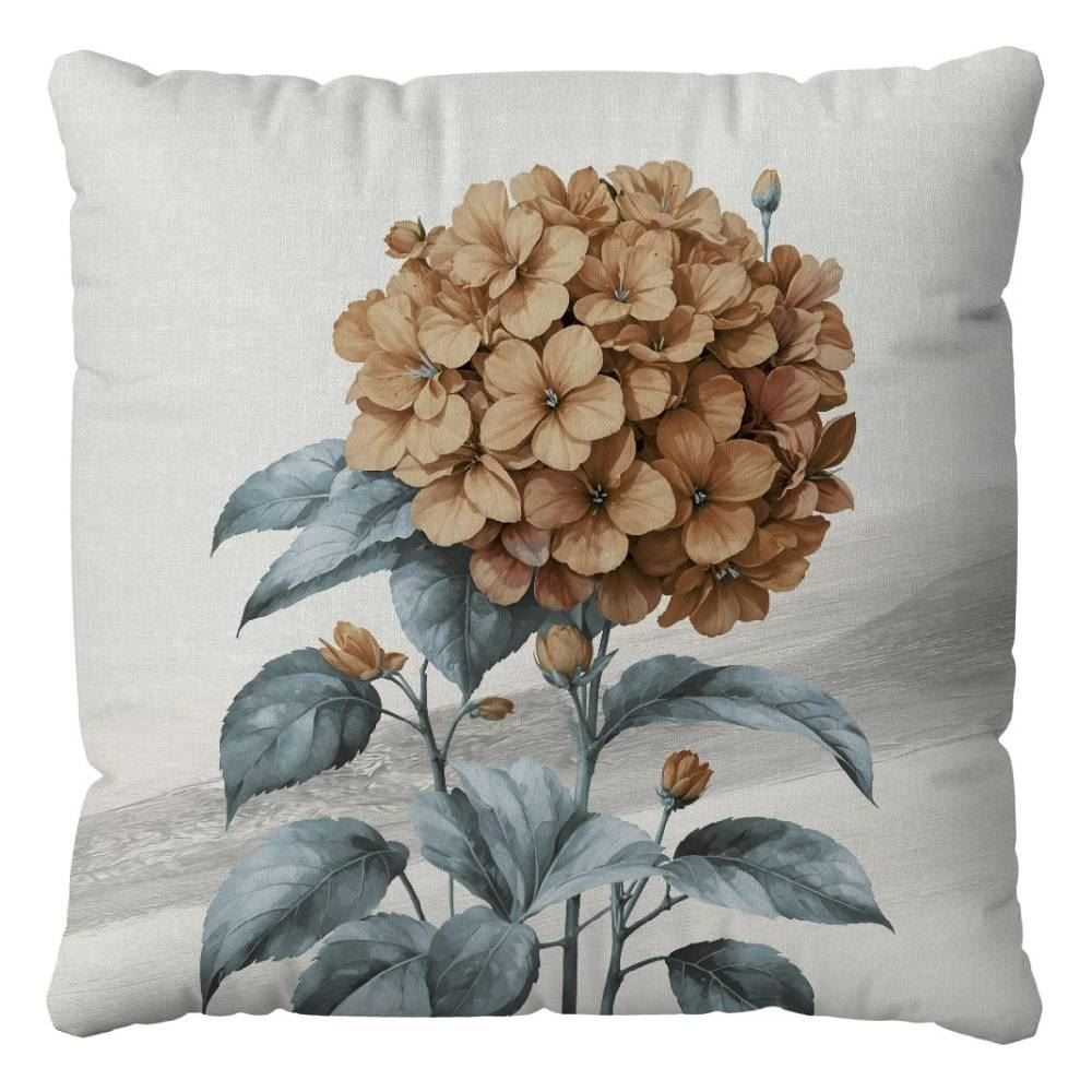 Almofada Veludo 48X48 Cm Estampada Havan Casa - Hortência Azul