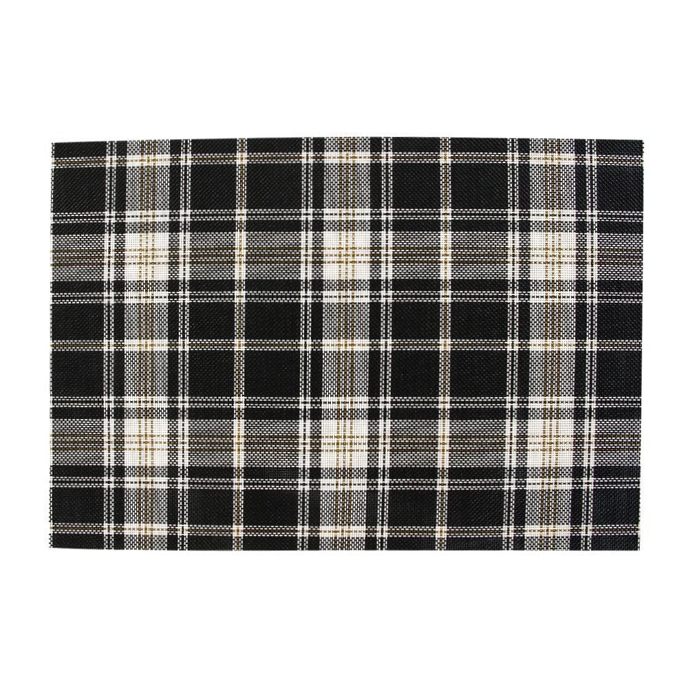 Americano Avulso 2 Cabos Tramado Havan Casa 1 Pç - Xadrez Preto