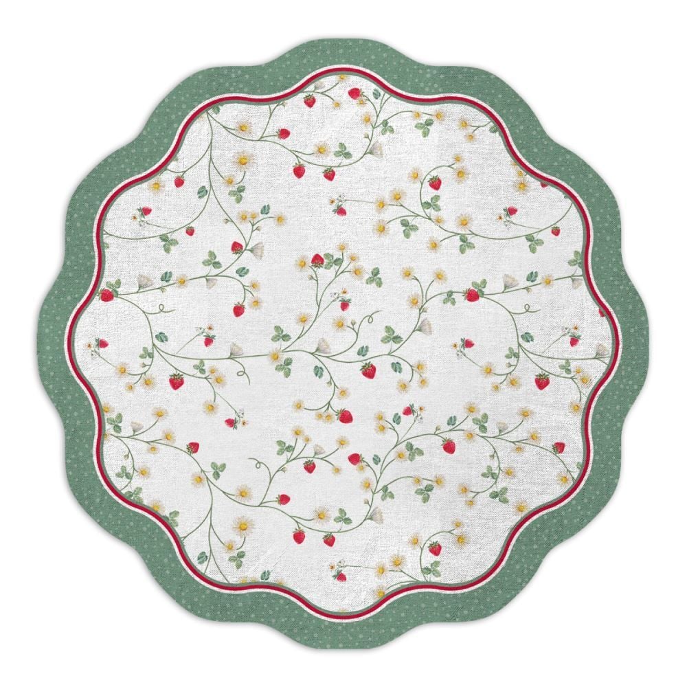 Fundo De Prato Viena 40 Cm Havan Casa - Morangos