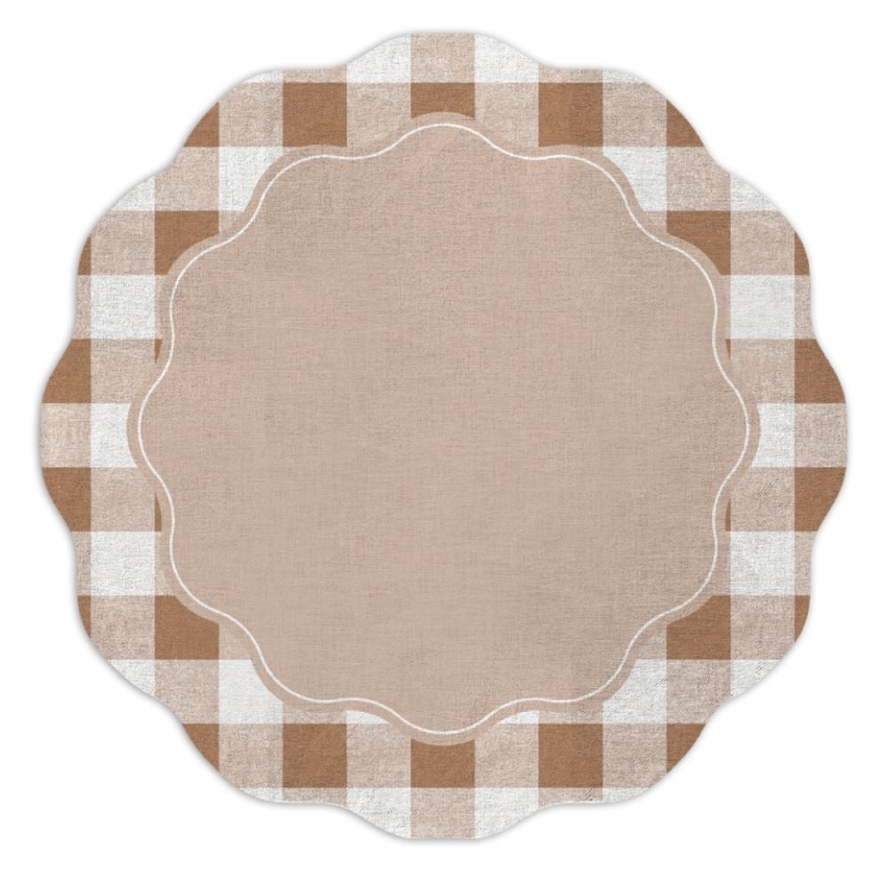 Fundo De Prato Viena 40 Cm Havan Casa - Vichy Textura Bege