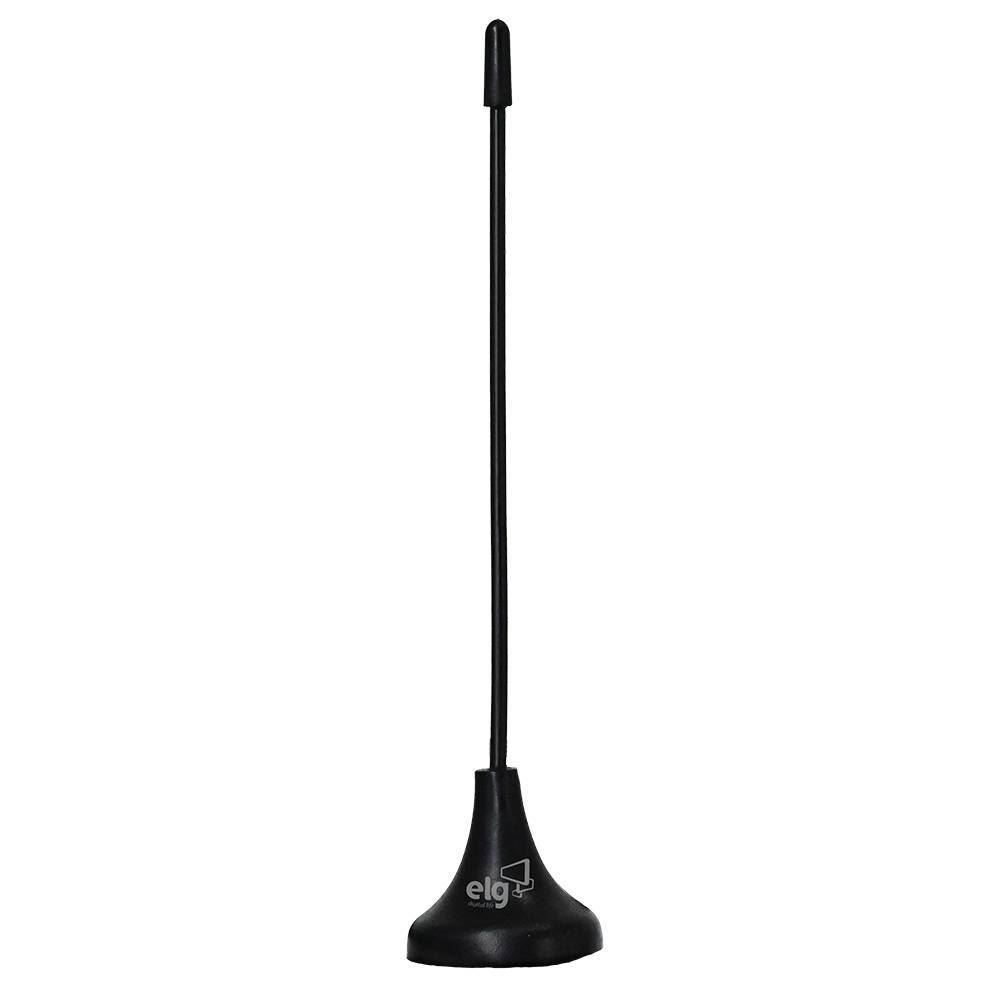 Antena Smart View 4K Elg Com Cabo Coaxial 2,5 Metros - Preto