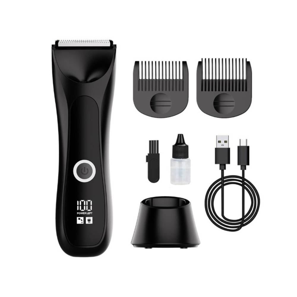 Aparador De Pelos Klicke Com Visor Led - Preto