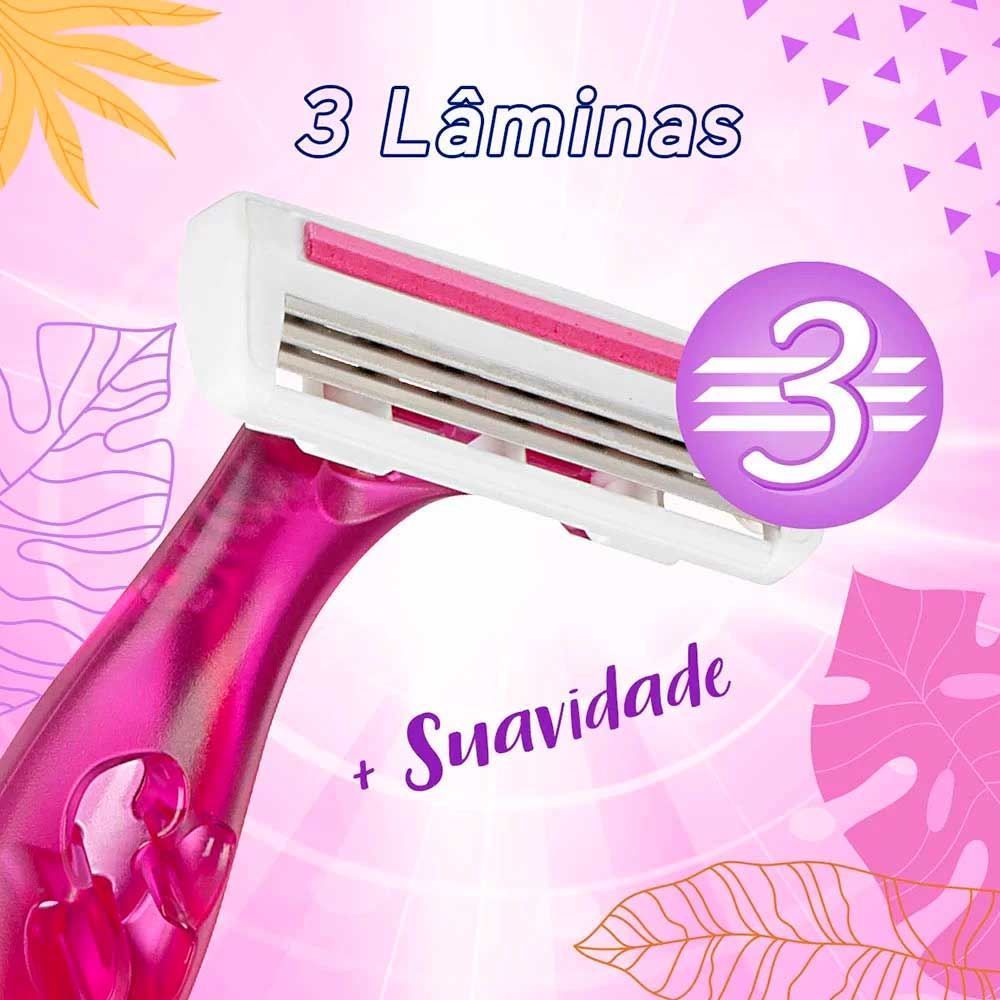 Aparelho De Depilar Soleil Rosa/Roxo/Laranja 4 Unidades Bic - 930183