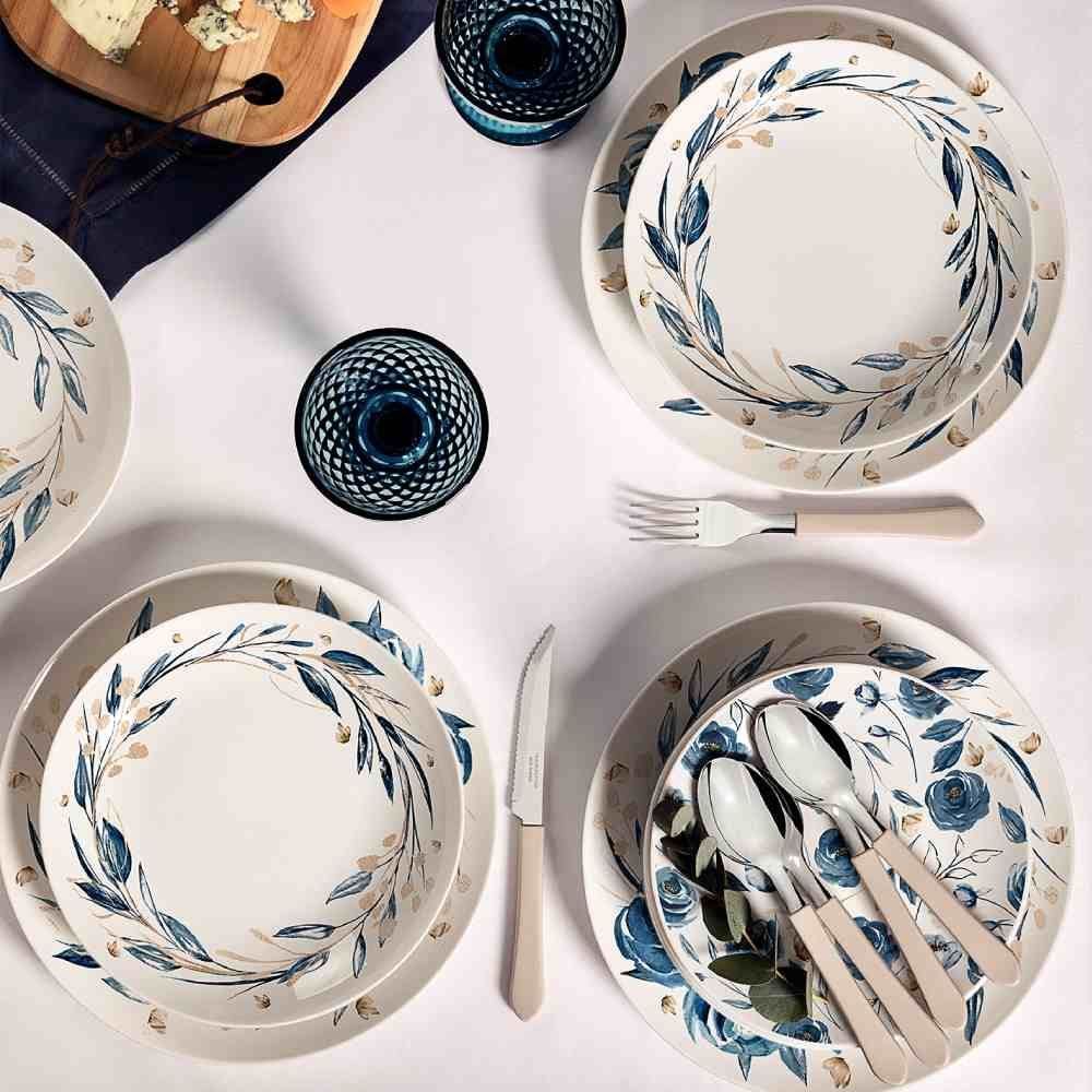 Aparelho De Jantar 20 Peças Porcelana Tramontina - Ana Flor
