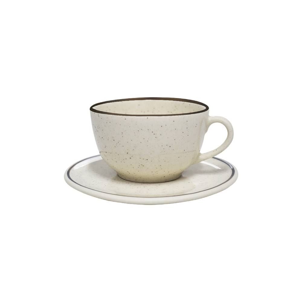 Aparelho De Jantar E Chá Unni Brisa Oxford 20 Peças - Cerâmica