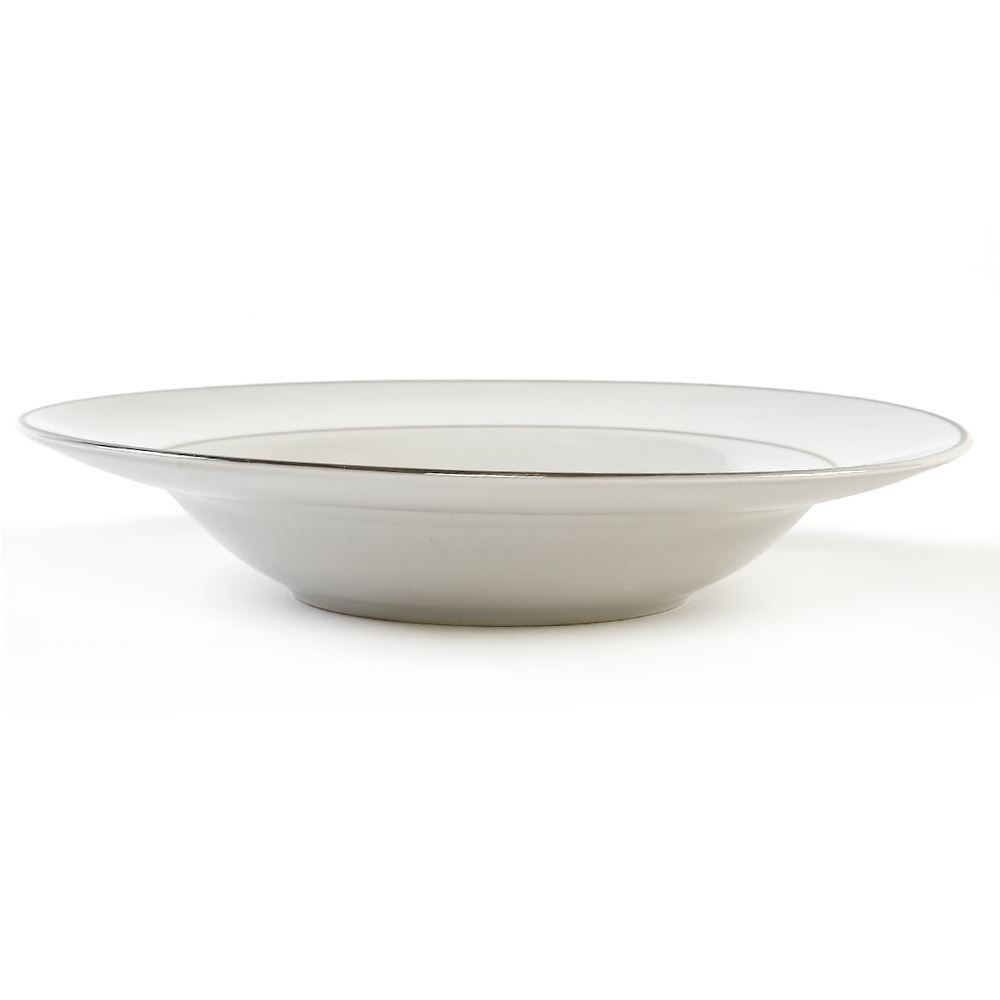 Aparelho De Jantar Porcelana Estaleiro Noah 20 Peças - Filete Prata