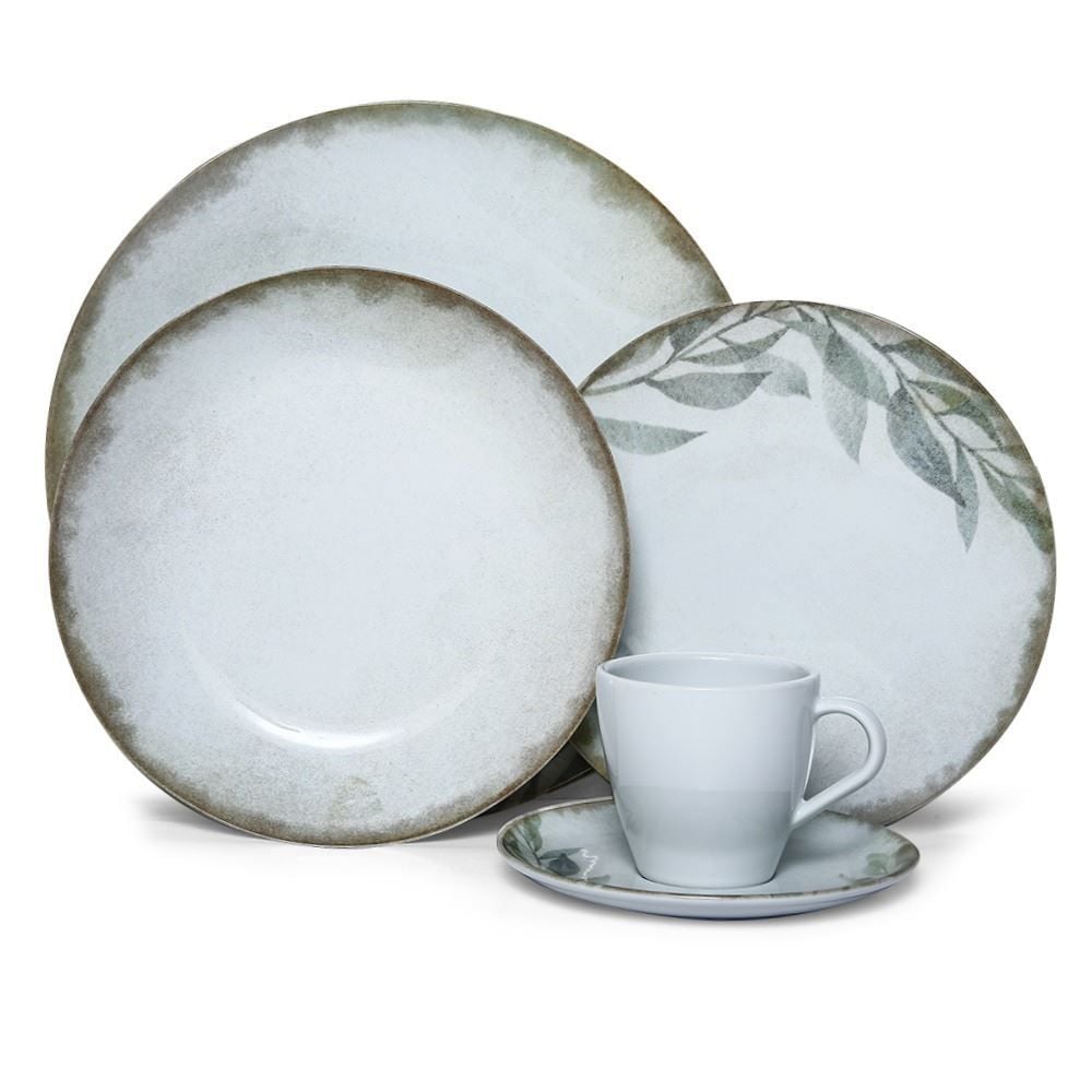 Aparelho De Jantar Porcelana Natur Tramontina 20 Pçs - Natur