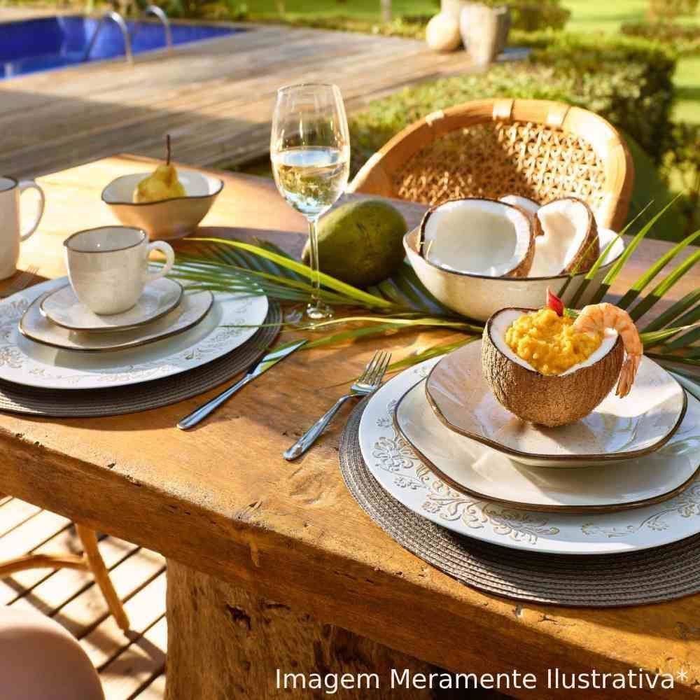 Aparelho De Jantar Ryo Maresia Oxford 20 Pçs - Porcelana