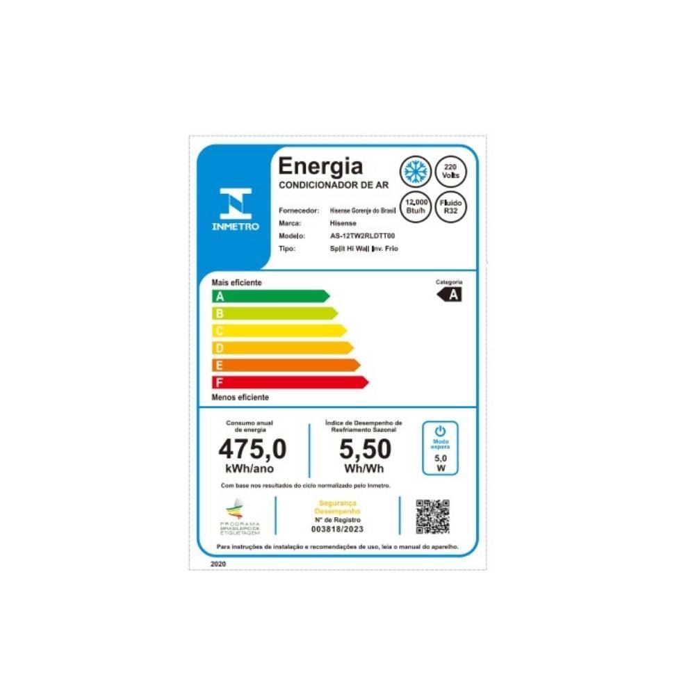 Ar Condicionado Hisense 12000 Btus Frio Inverter As12tw2rld00 - 220V
