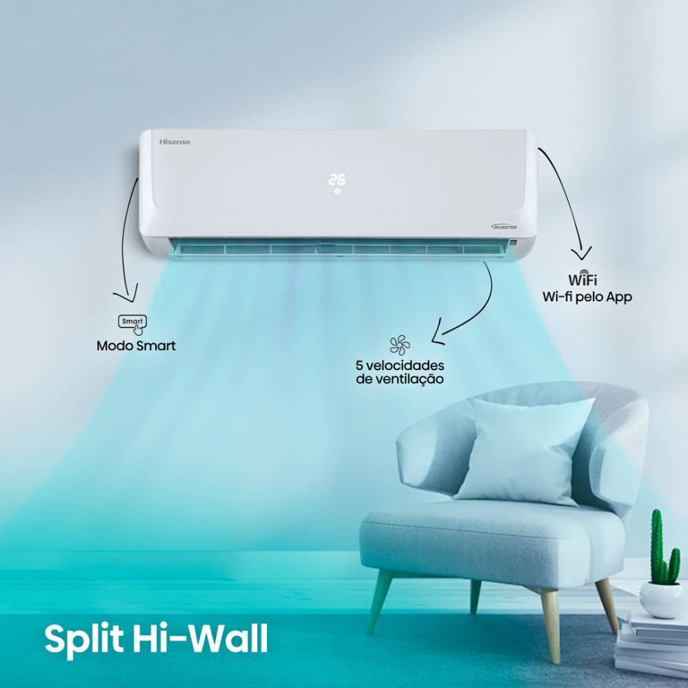 Ar Condicionado Hisense 9000 Btus Frio Inverter As09tw2rld00 - 220V