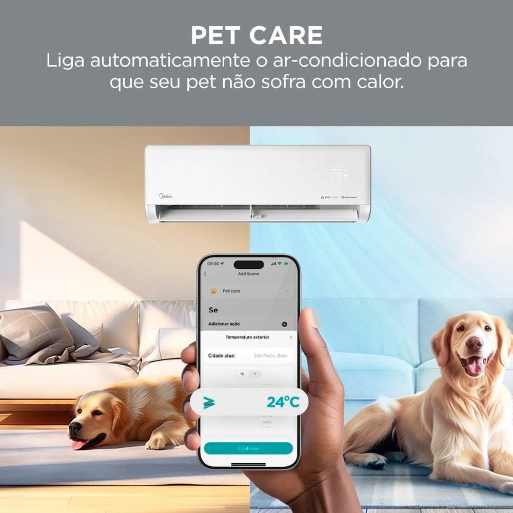 Ar Condicionado Midea 9000 Btus Frio Inverter Ai Ecomaster - 220V