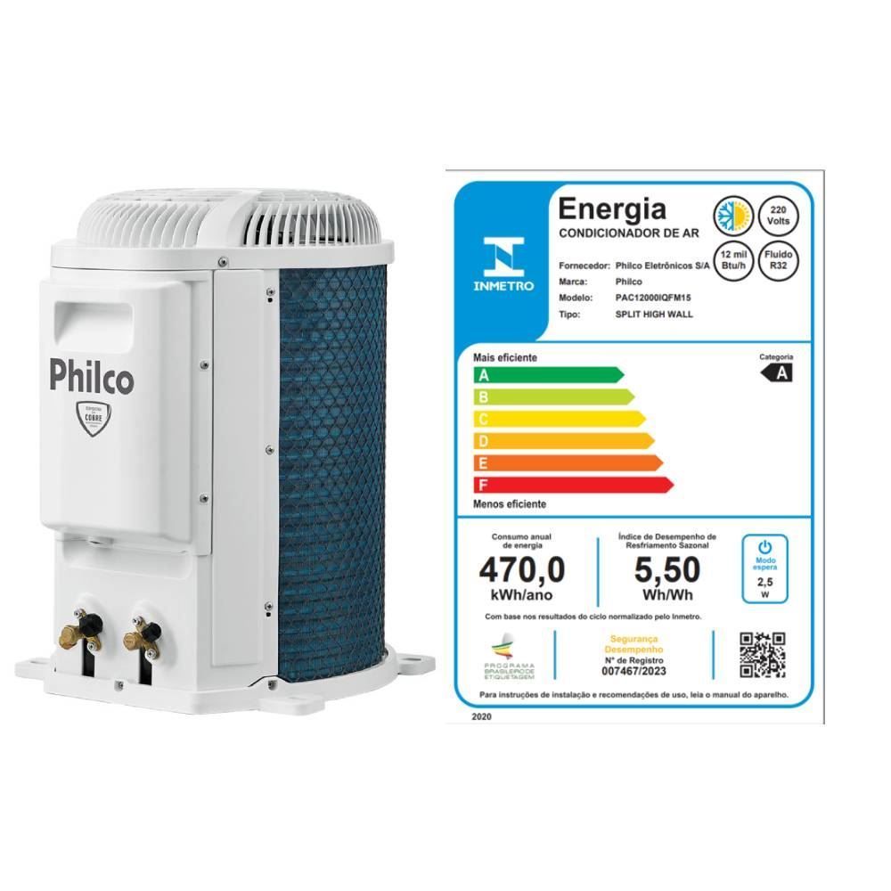 Ar Condicionado Philco 12000 Btus Quente E Frio Pac12000iqfm15e - 220V