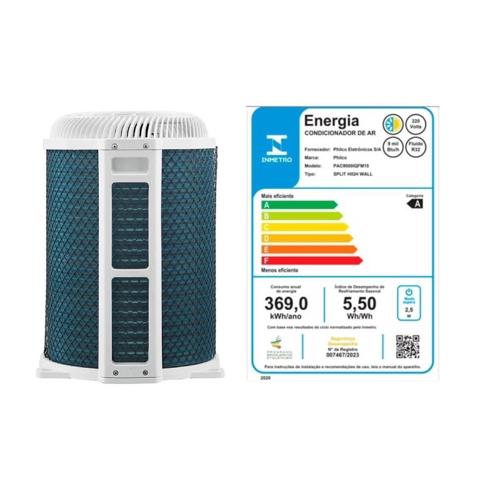 Ar Condicionado Philco 9000 Btus Quente E Frio Eco Inverter Pac9000iqfm15 - 220V