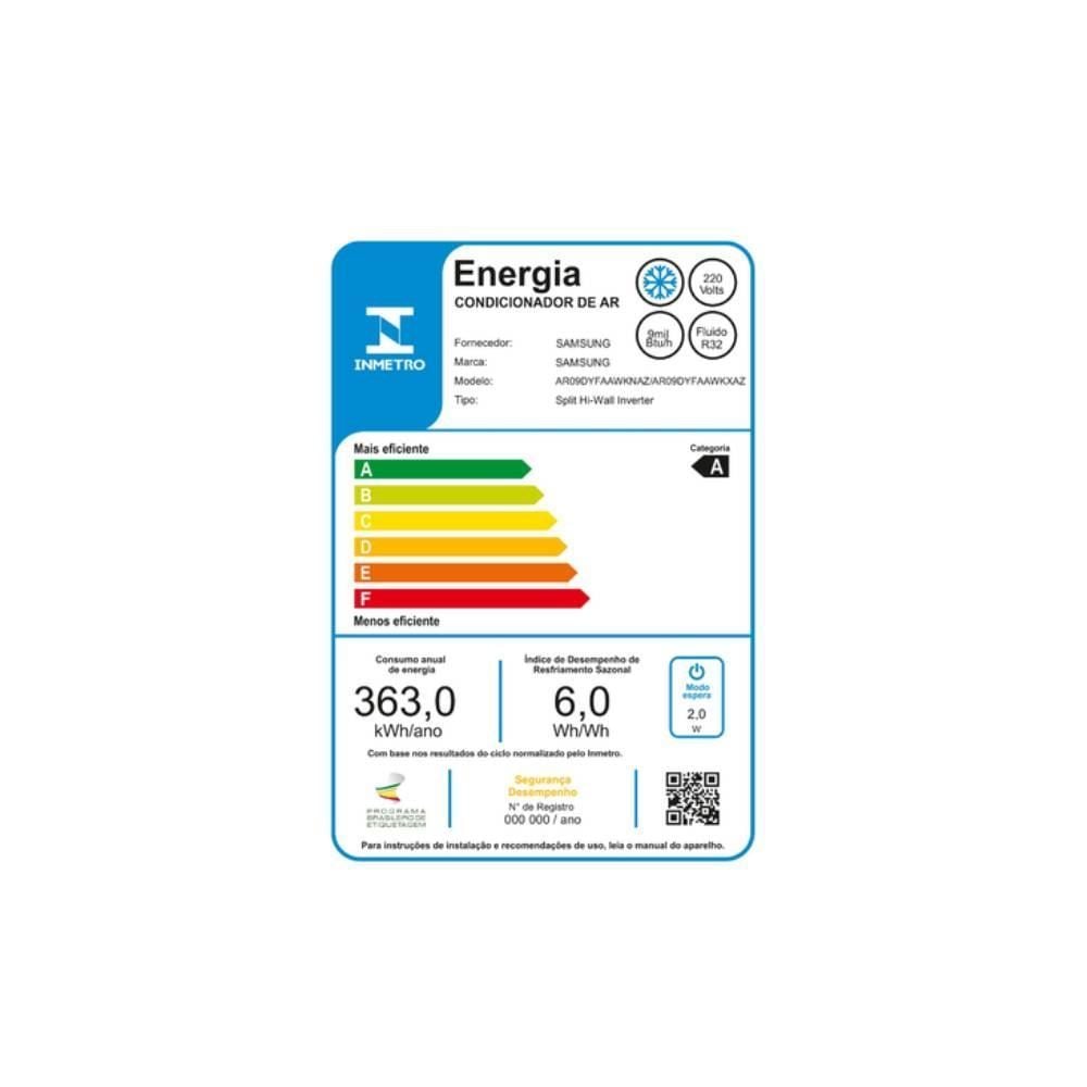 Ar Condicionado Samsung 9000 Btus Frio Windfree Ar09dyfaawk - 220V