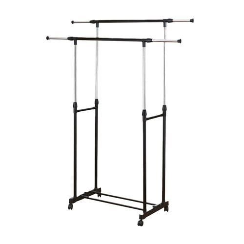 Arara Dupla Ferro, Aco Inox E Plastico Pp 140X42x160cm