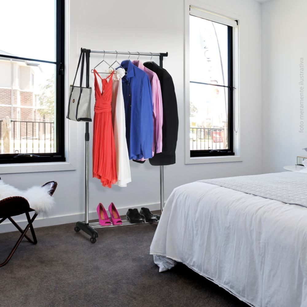 Arara Regulável com Sapateira Standard Arthi - Preto