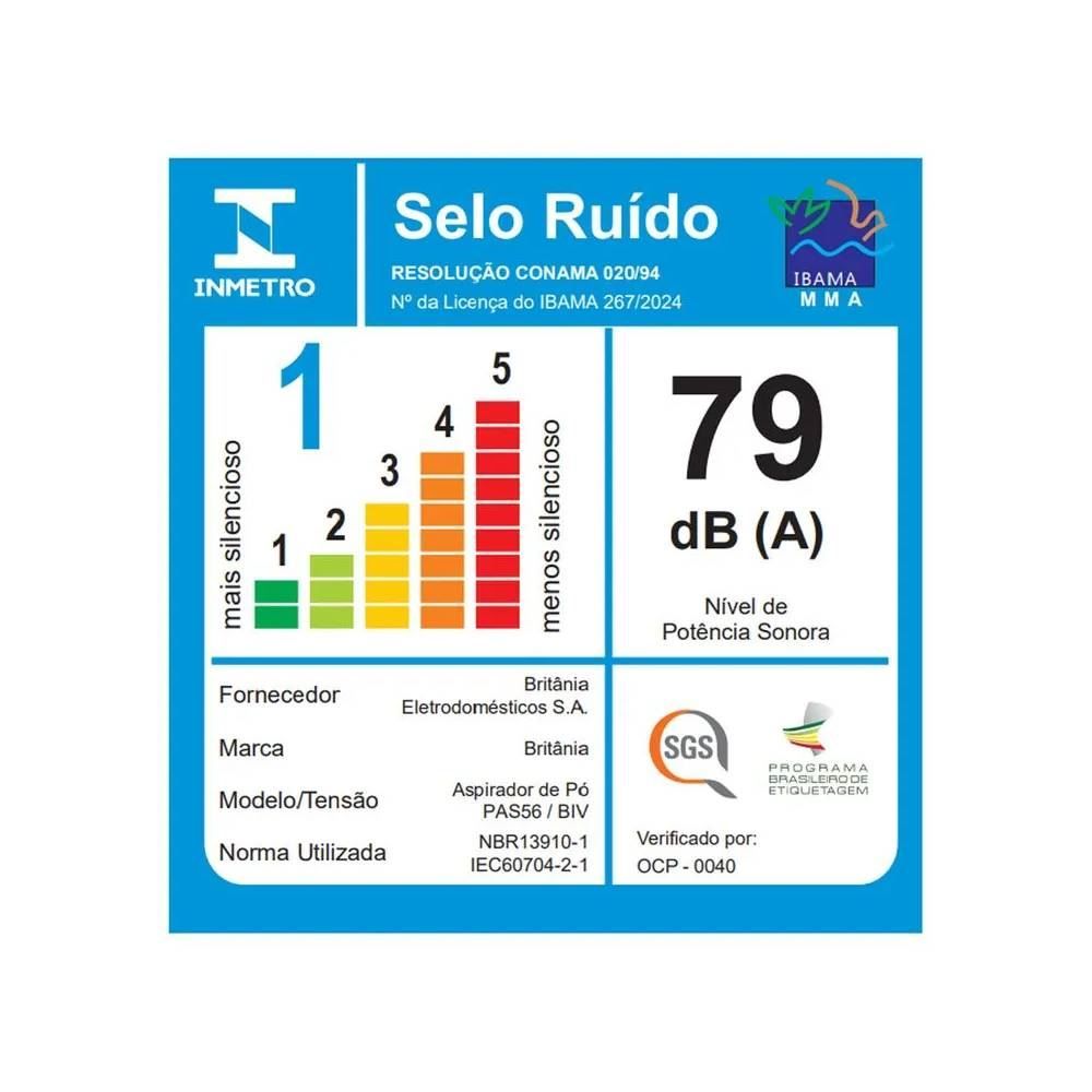 Aspirador de Pó 2 em 1 Philco 1L Bivolt Automático Pas56