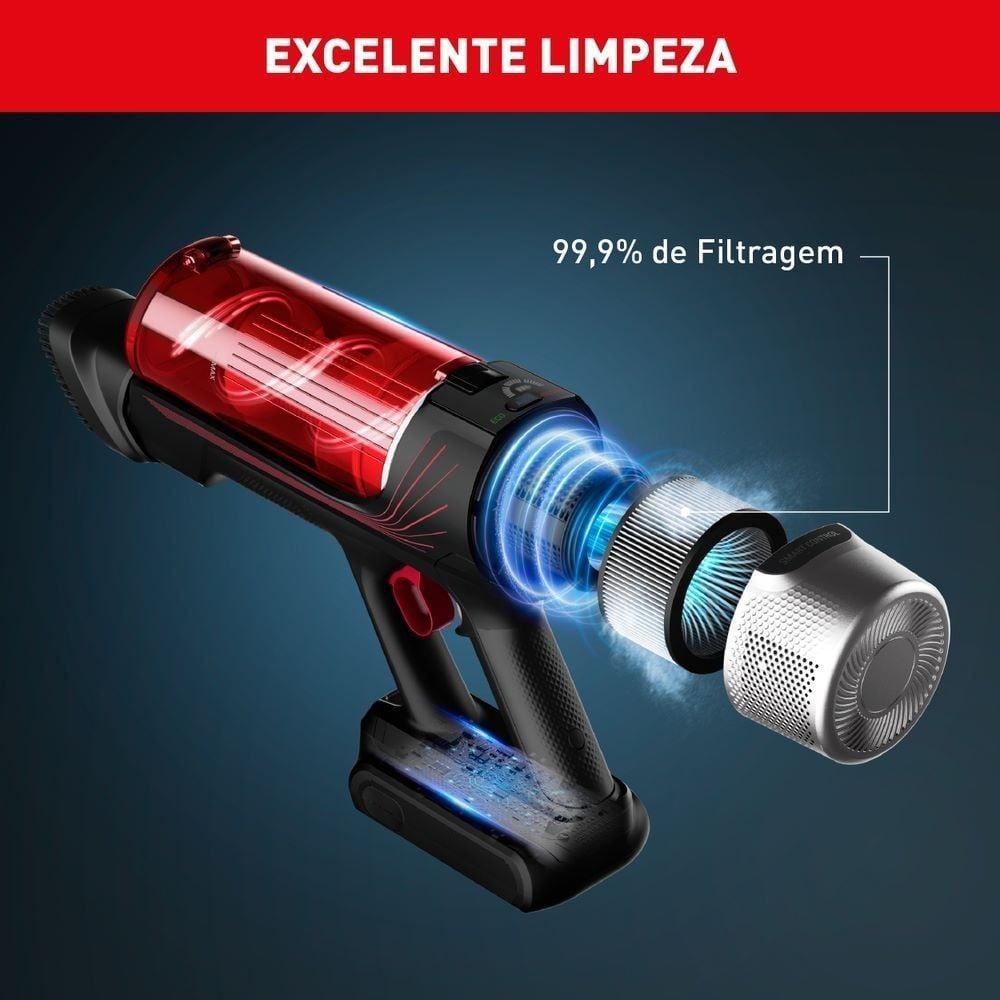 Aspirador de Pó Sem Fio Arno X-Force Flex 9.60 Rh20 Bivolt