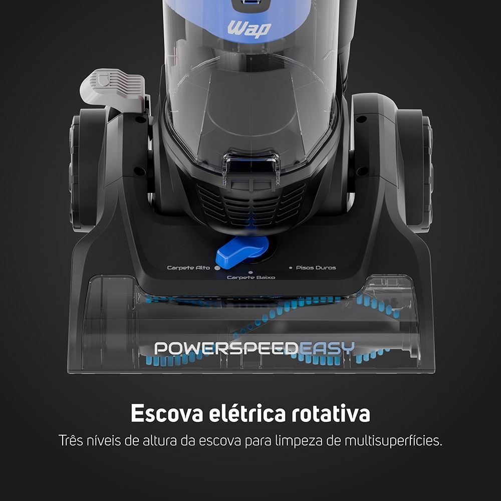 Aspirador de Pó Vertical 2 em 1 WAP Power Speed Easy