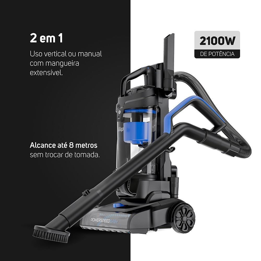 Aspirador de Pó Vertical 2 em 1 WAP Power Speed Easy