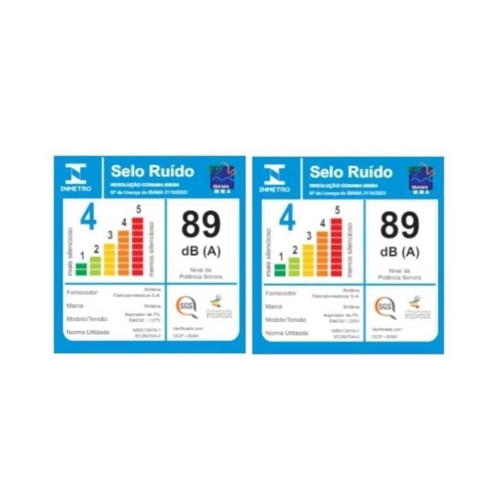 Aspirador de Pó Vertical Britânia 2 em 1 1500W 1,5 Litros BAS30