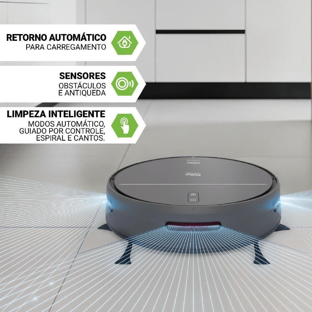 Aspirador Robô Philco Função Mop Pas29a Bivolt 35W