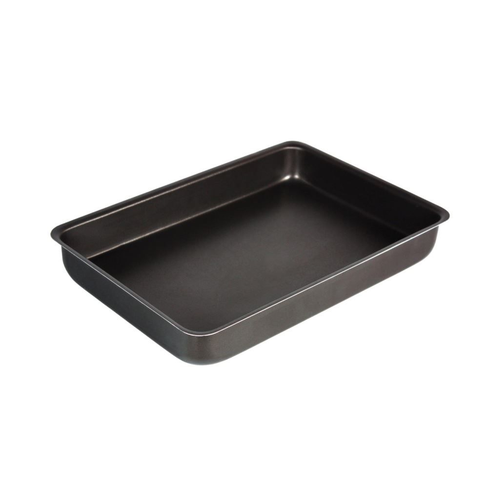 Assadeira De Alumínio Retangular Fortaleza 35,5 Cm - Preto 
