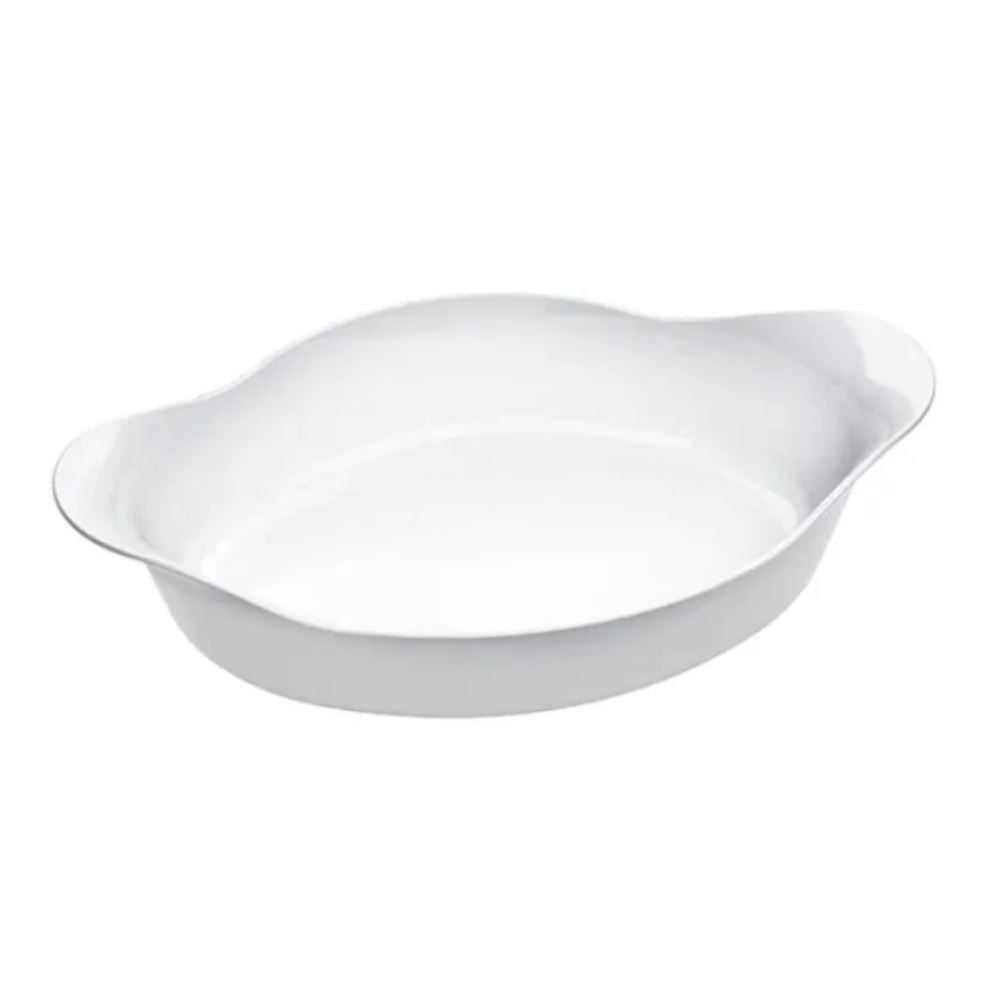 Assadeira Oval Opaline Marinex 1,4 Litros - Branco
