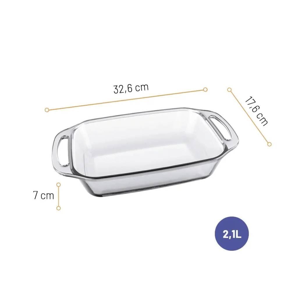 Assadeira Retangular Selleta Marinex 2,1Litros - Nadir