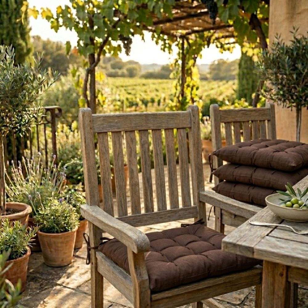Assento Futton 40X40 cm Liso Oxford Havan Casa - Marrom