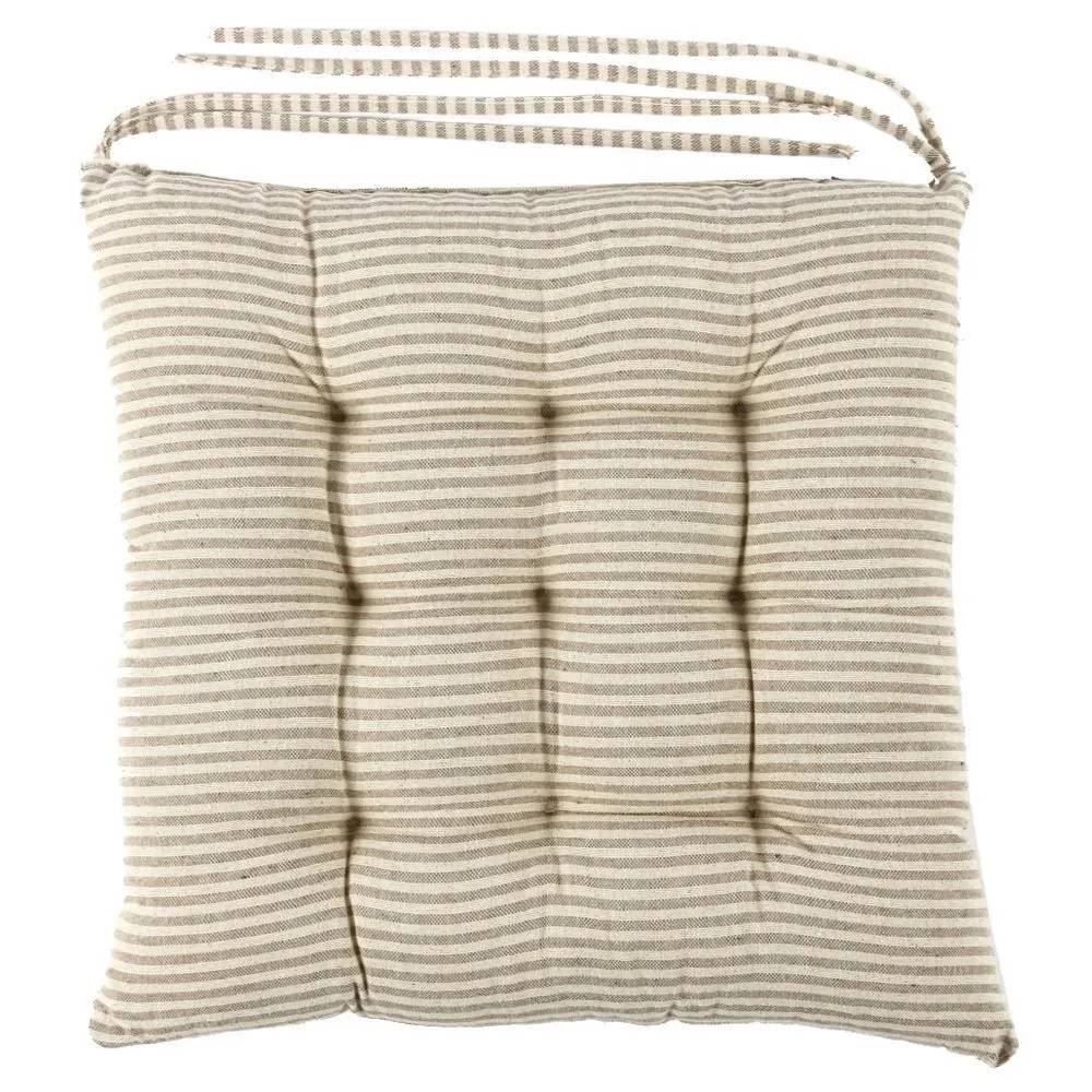 Assento Futton 40X40cm Havan Casa - Listras Taupe