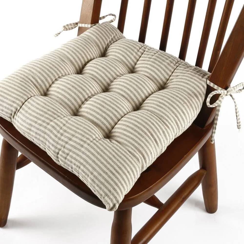 Assento Futton 40X40cm Havan Casa - Listras Taupe