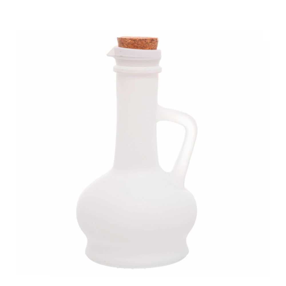 Azeiteiro De Vidro Com Tampa De Cortiça Wolff 230Ml - Branco