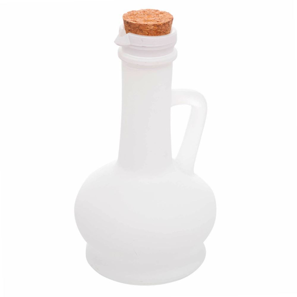 Azeiteiro De Vidro Com Tampa De Cortiça Wolff 230Ml - Branco