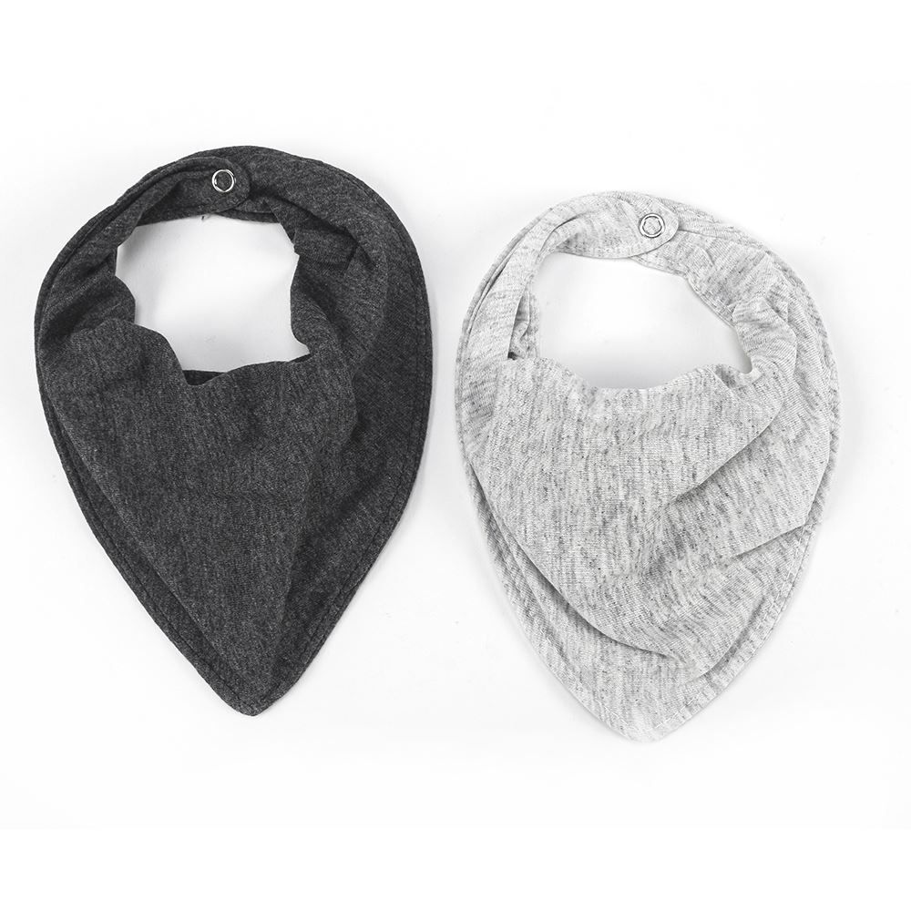 Babador Liso Kit Com 2 Peças - Cinza e Chumbo