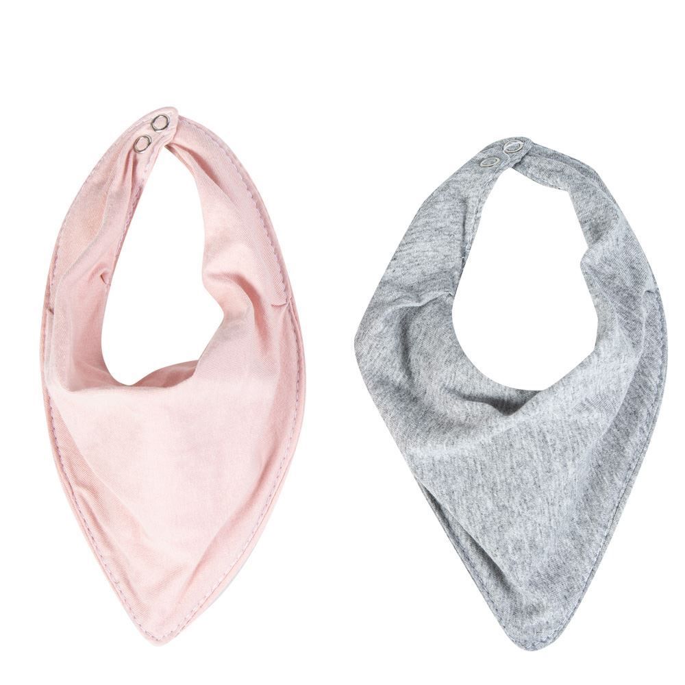 Babador Liso Kit Com 2 Peças - Veludo Rosa