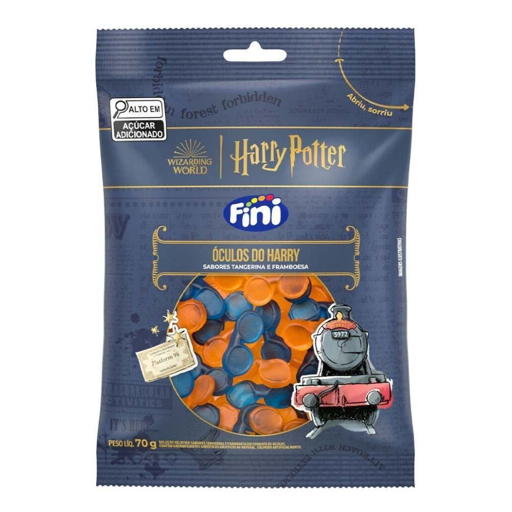 Bala De Gelatina Óculos Do Harry Fini - 70g